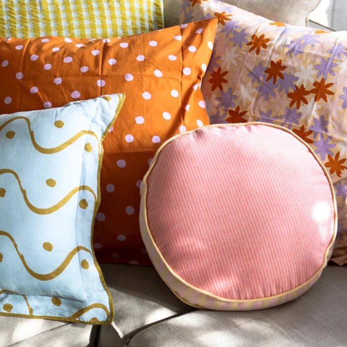 Woven Stripe Round Cushion